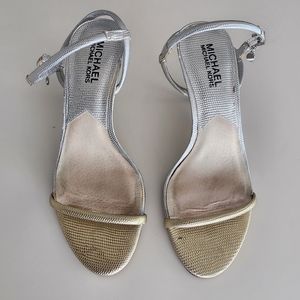 Michael Kors SANDALS Silver/Gold 7.5